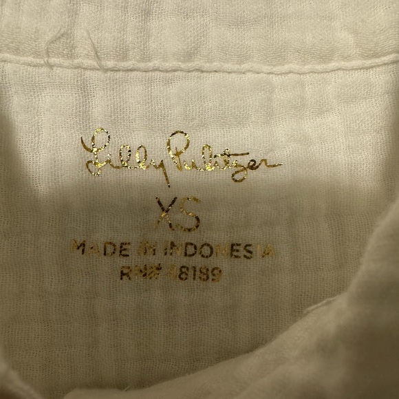 [LILLY PULITZER] Geanie Button Down in ‘Resort White’ - Picture 7 of 9